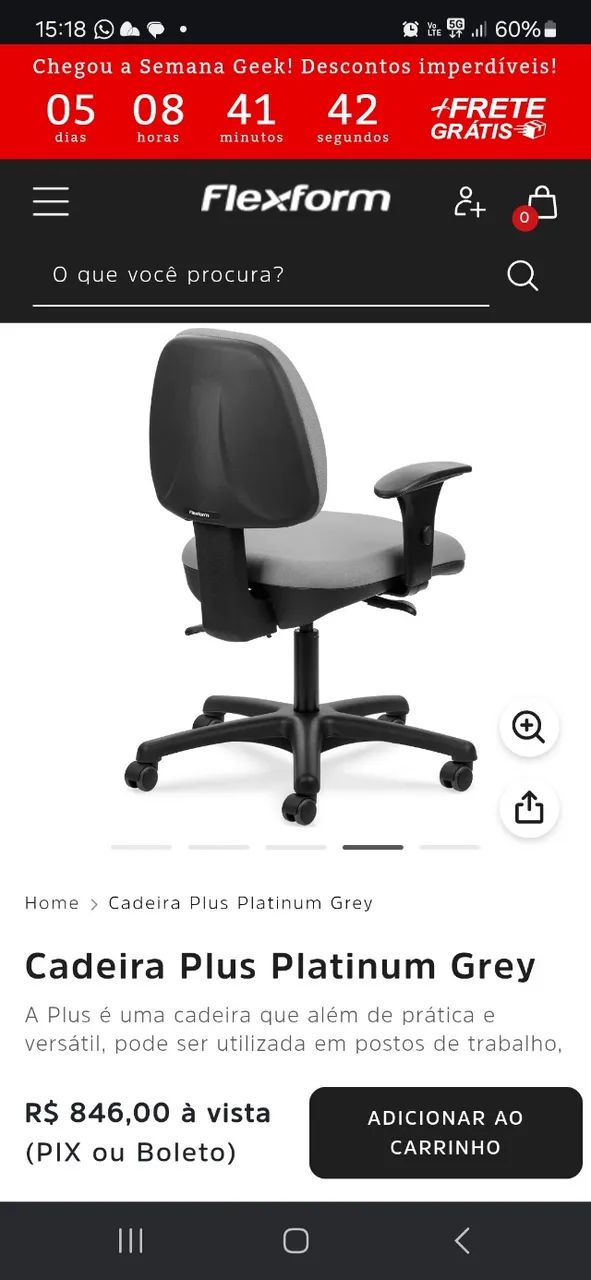 Cadeira para escritório  - Foto 4