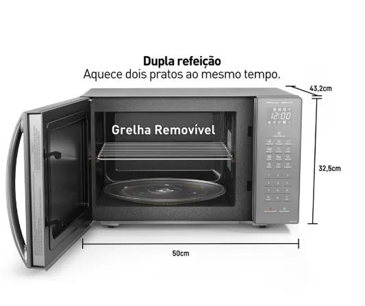 Microondas Panasonic 34L ST67L Inox - NOVO - Foto 4