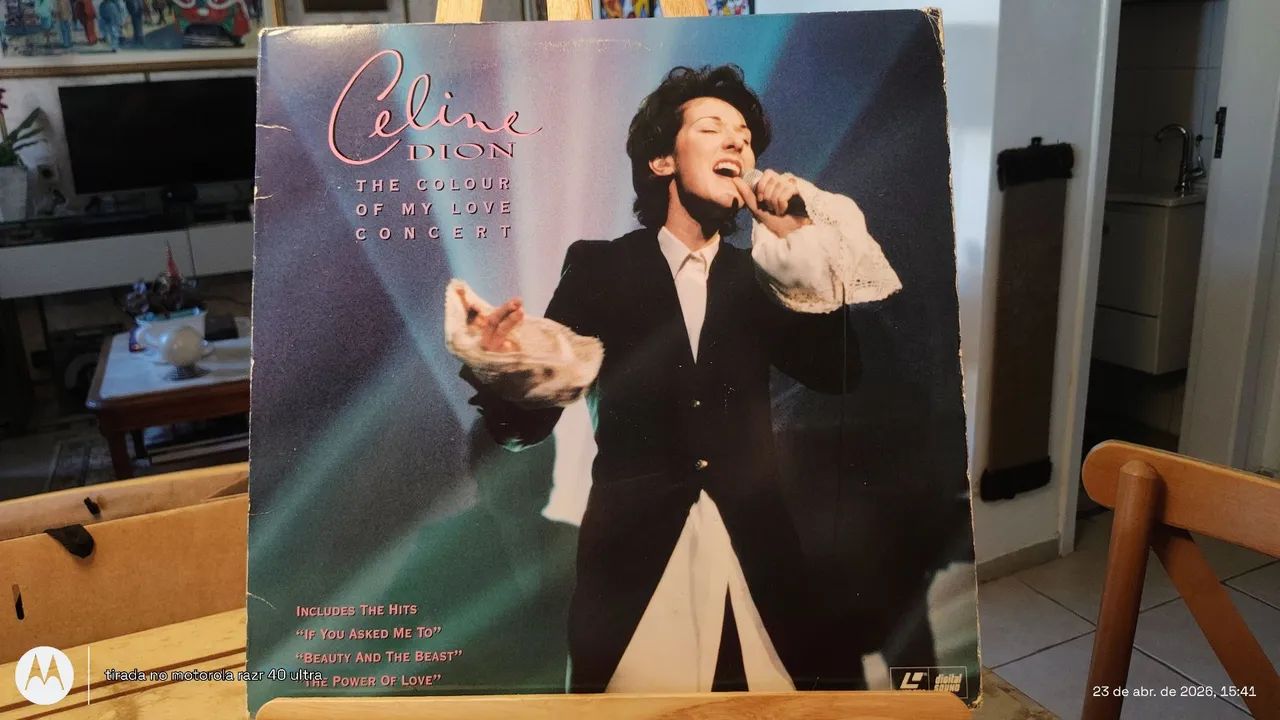 LASER DISC CELINE DION. THE COLOUR OF MY LOVE IN CONCERT. 1995