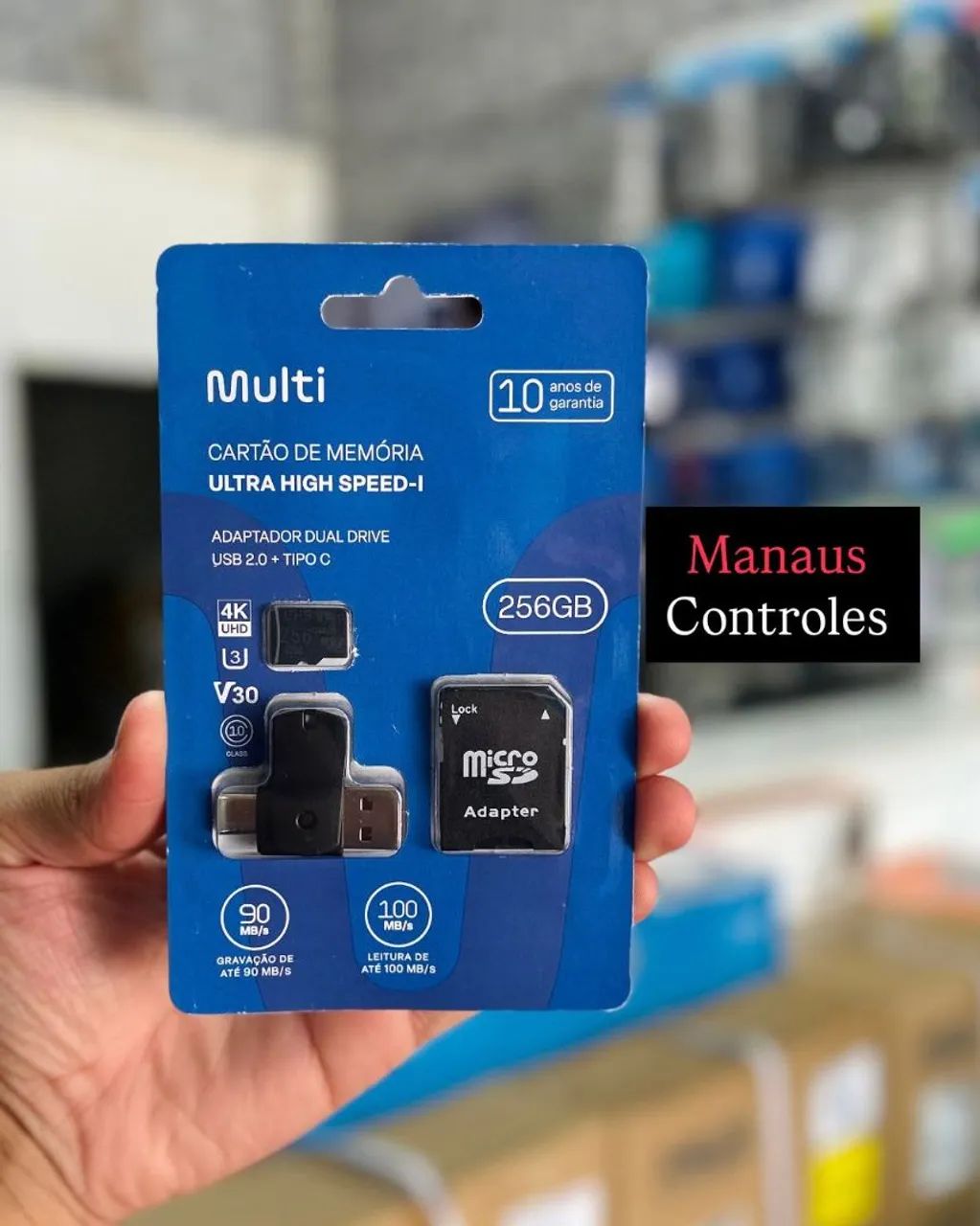 Cartão de Memória 256GB + DualDrive Tipo C High Speed