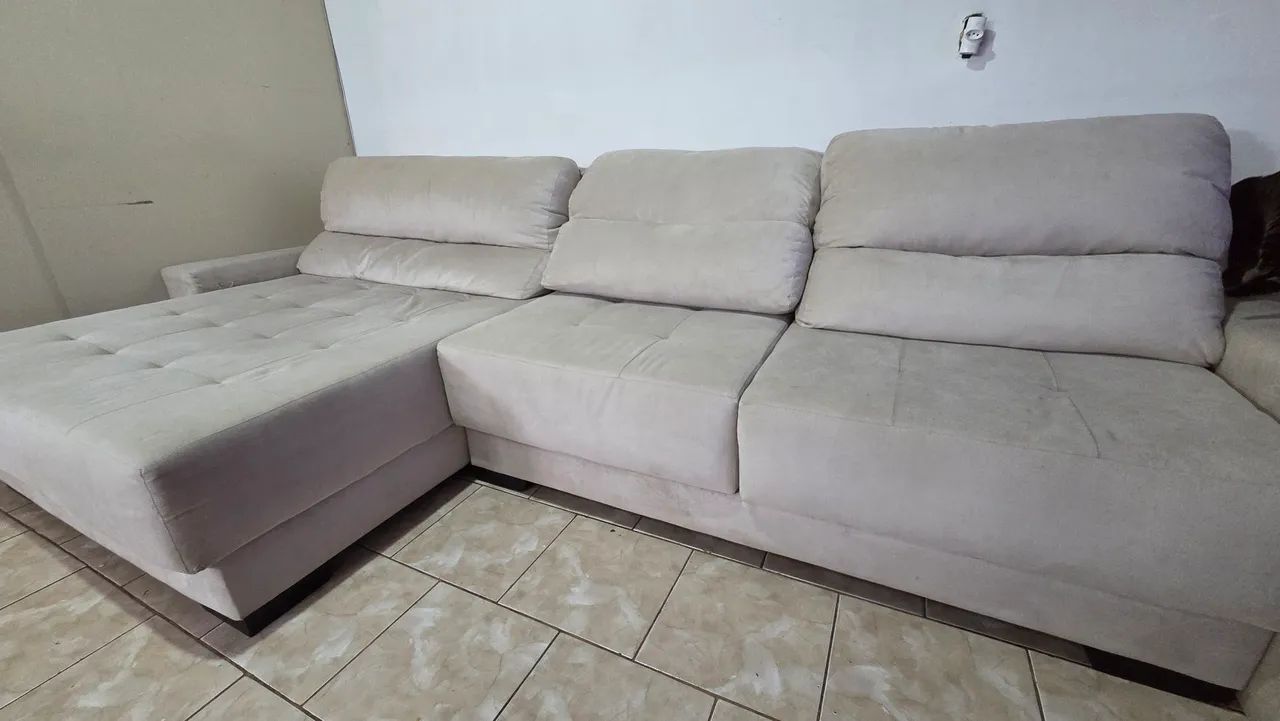  SOFÁ 3,20M RETRÁTIL E RECLINÁVEL | PÉROLA | SUPER CONFORTÁVEL - Foto 4