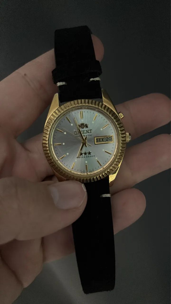 Relógio Orient 3 Estrelas Automatic Vintage Dourado