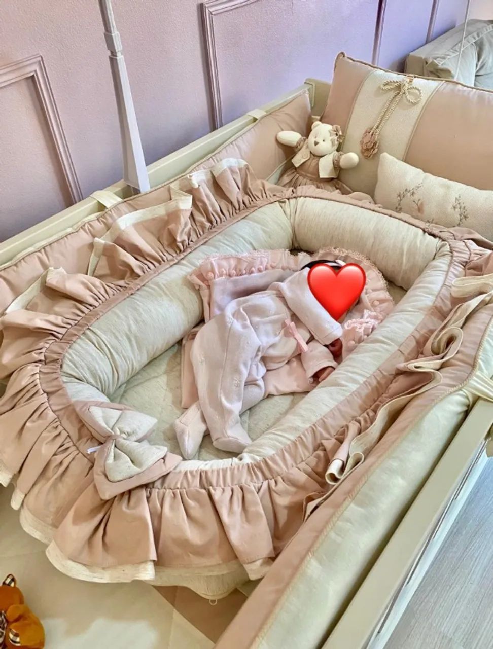 Kit berço luxo menina Nany Baby - Enxoval 