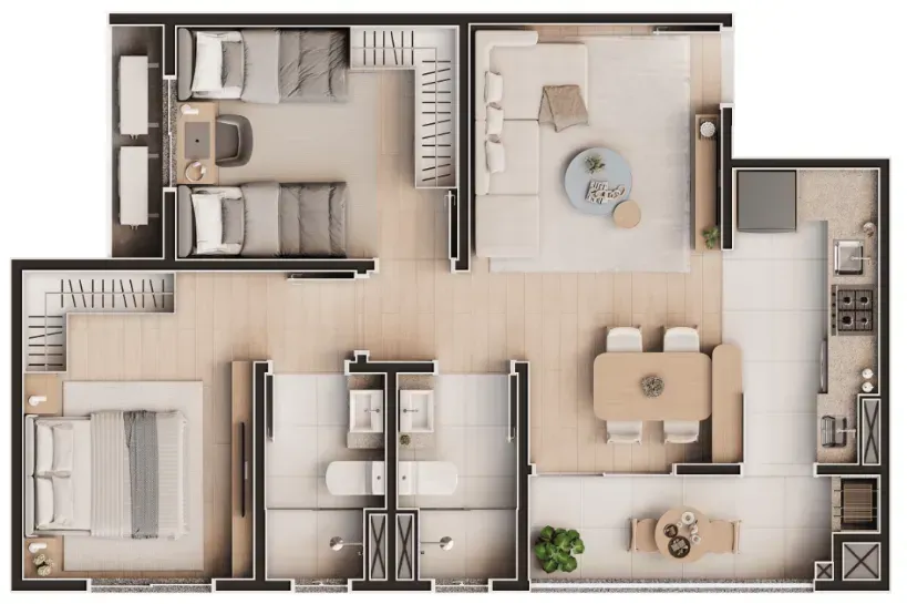 PLANTA 63m²