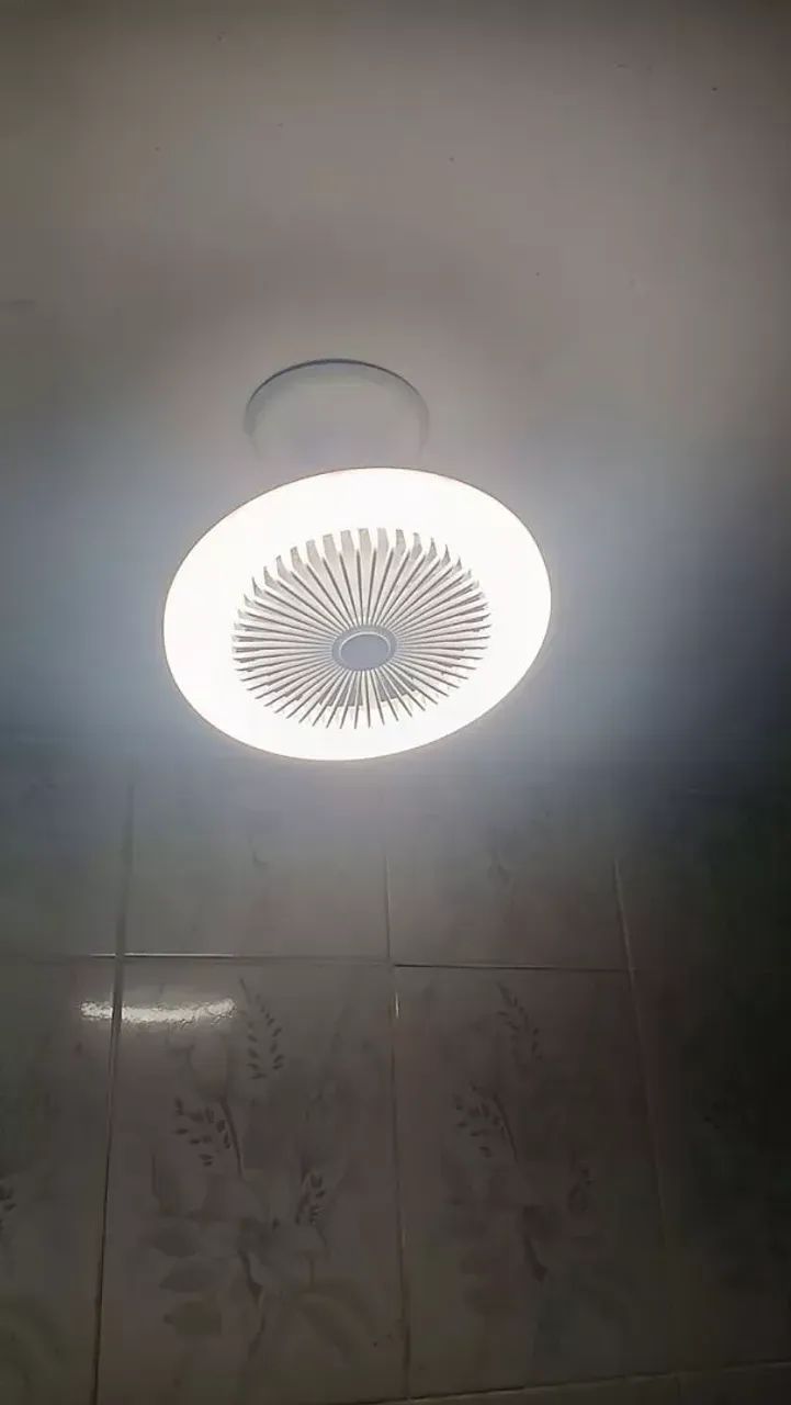 Ventilador De Teto Articulado Ajustável Com Luz Led Controle Bivolt - Foto 2