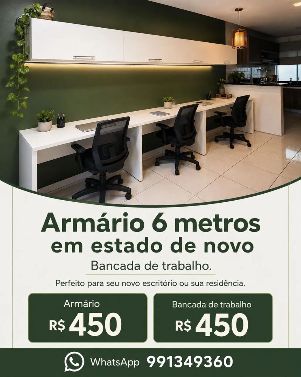Armário e bancada em MDF