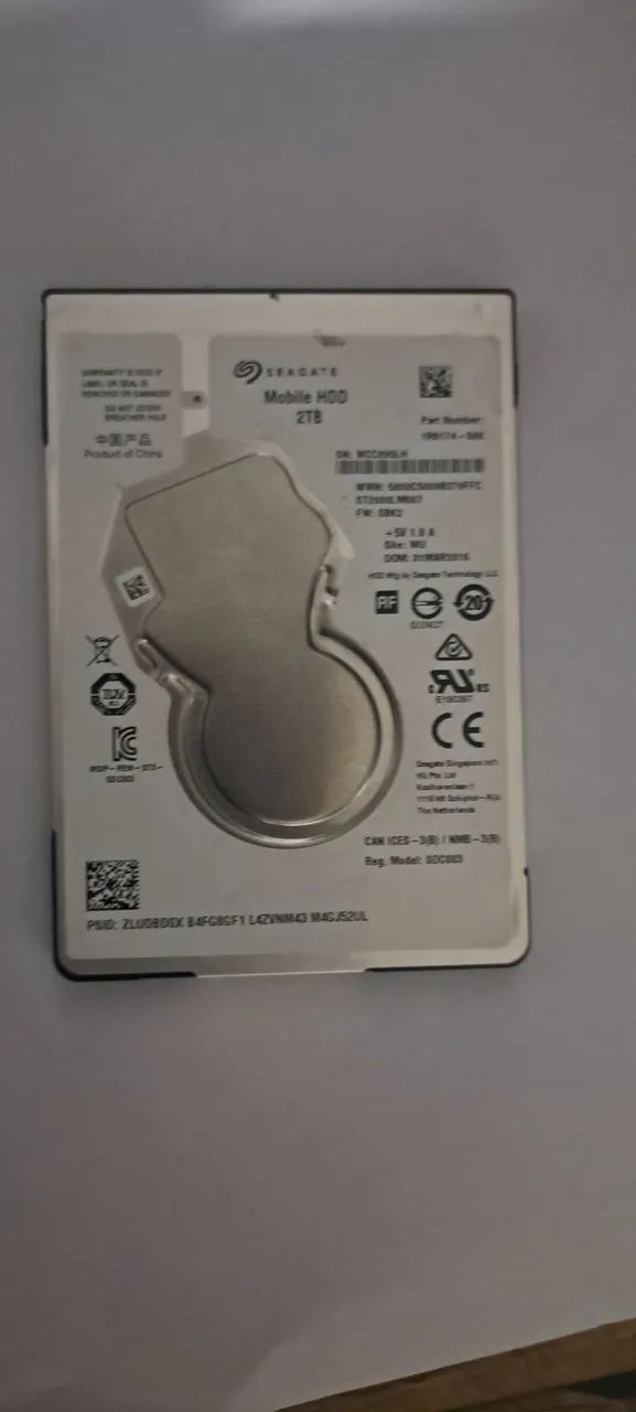 HD 2 TB SATA SEAGATE notebook 