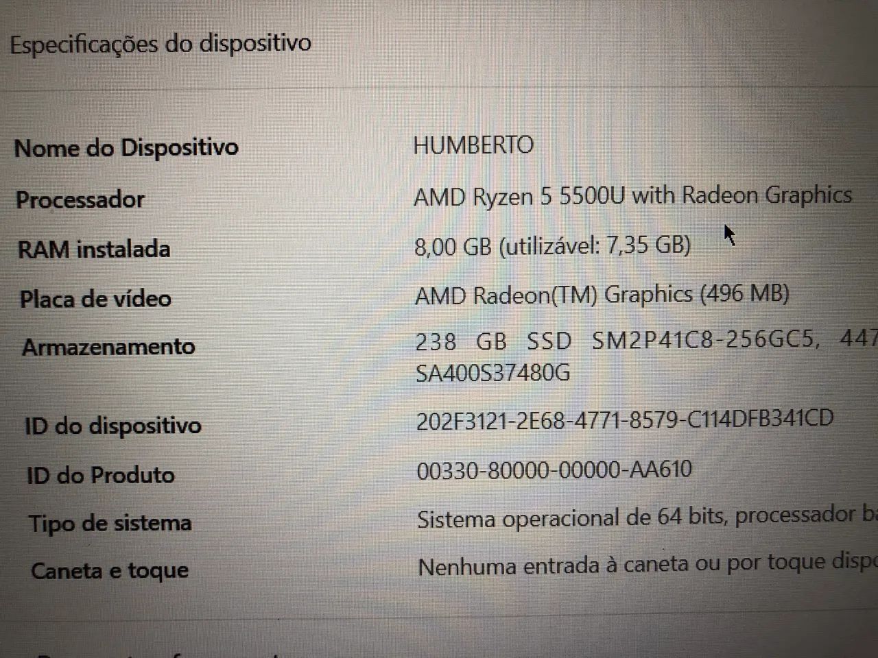 Notebook ryzem 5 5500u  - Foto 2