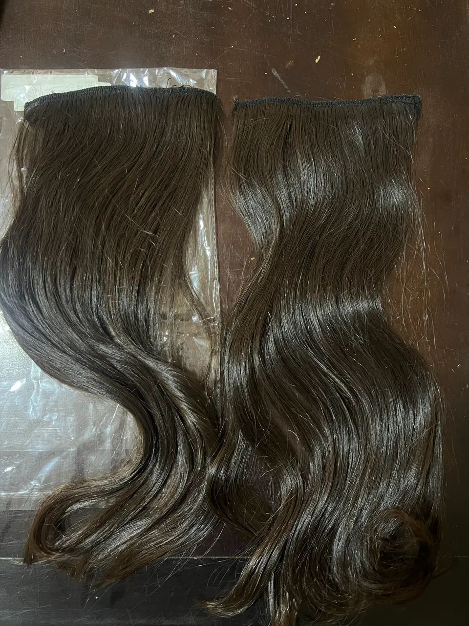 Aplique Tic tac cabelo humano natural castanho