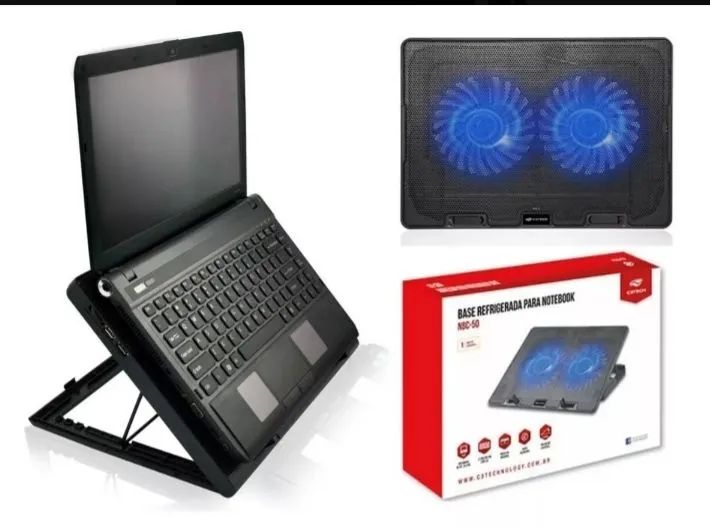 Suporte para Notebook com Cooler e LED - Entrega Grátis - Foto 3