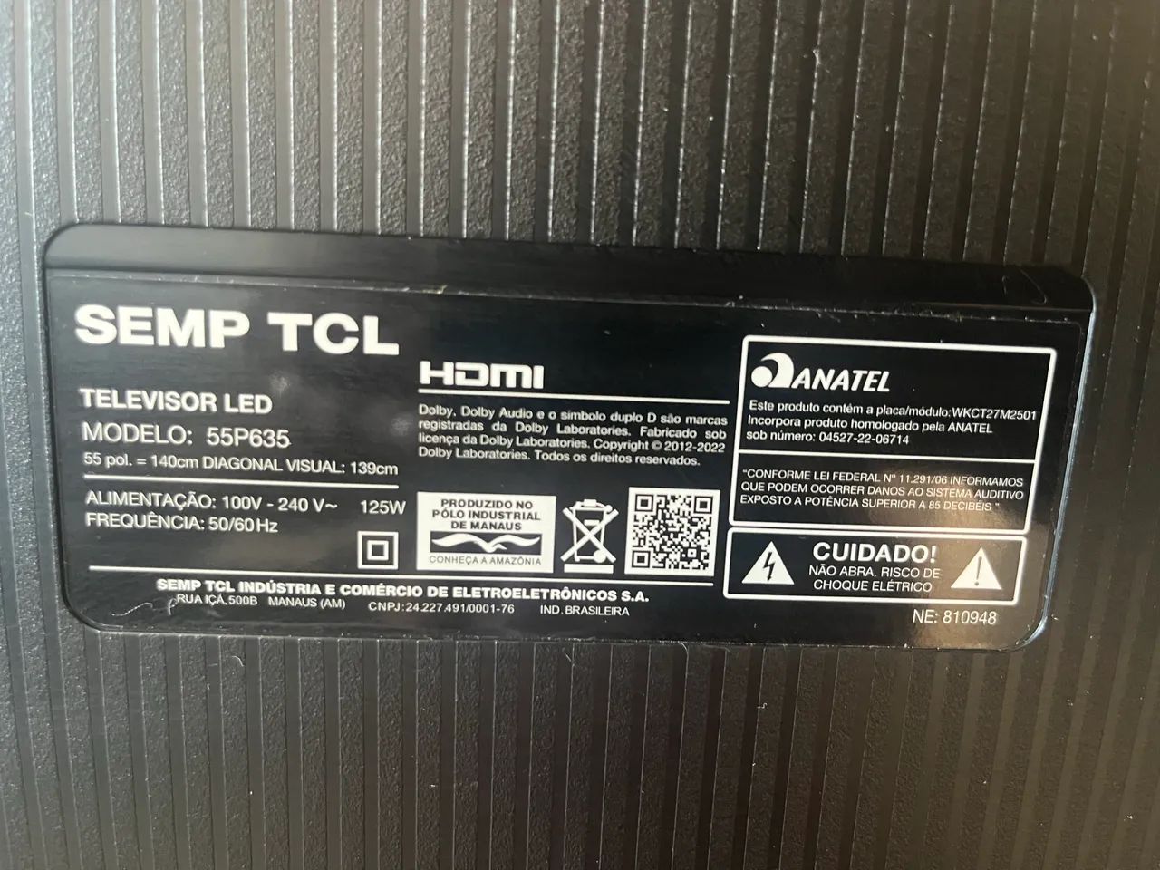 TV TCL 55 POLEGADAS 