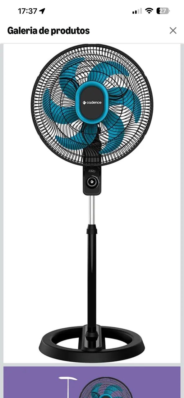 Ventilador usado como novo 