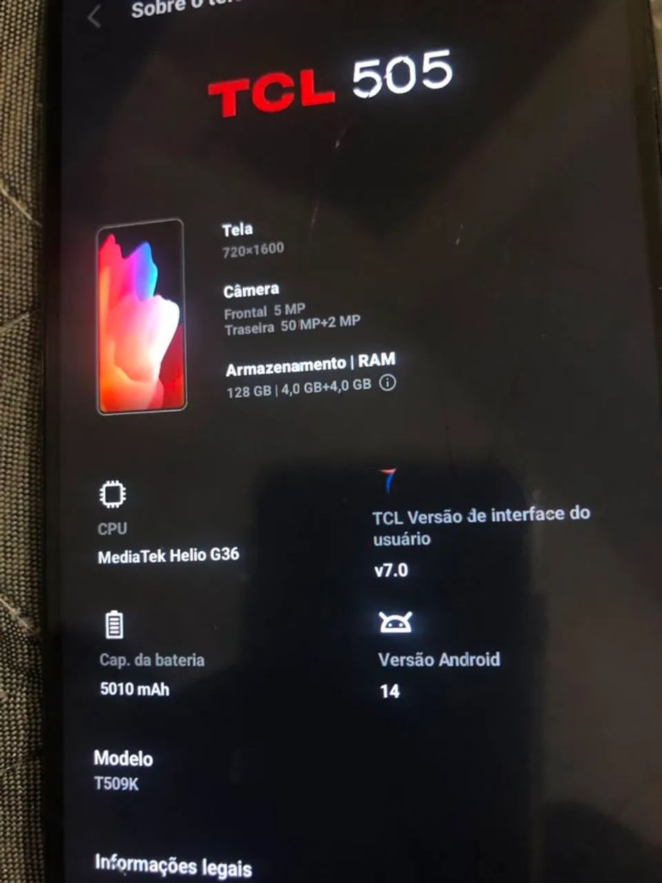 Celular TCL 505 128 gigas  - Foto 2