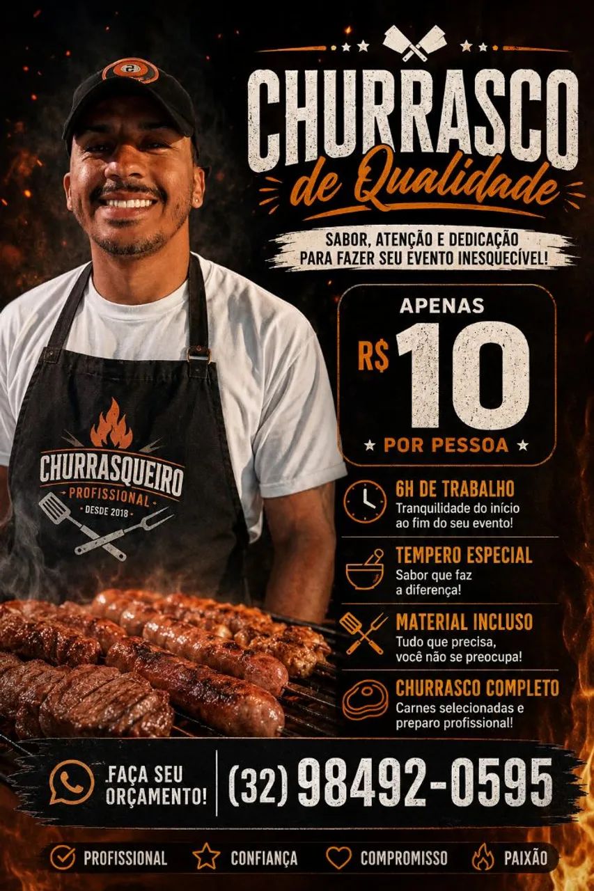 Churrasqueiro profissional