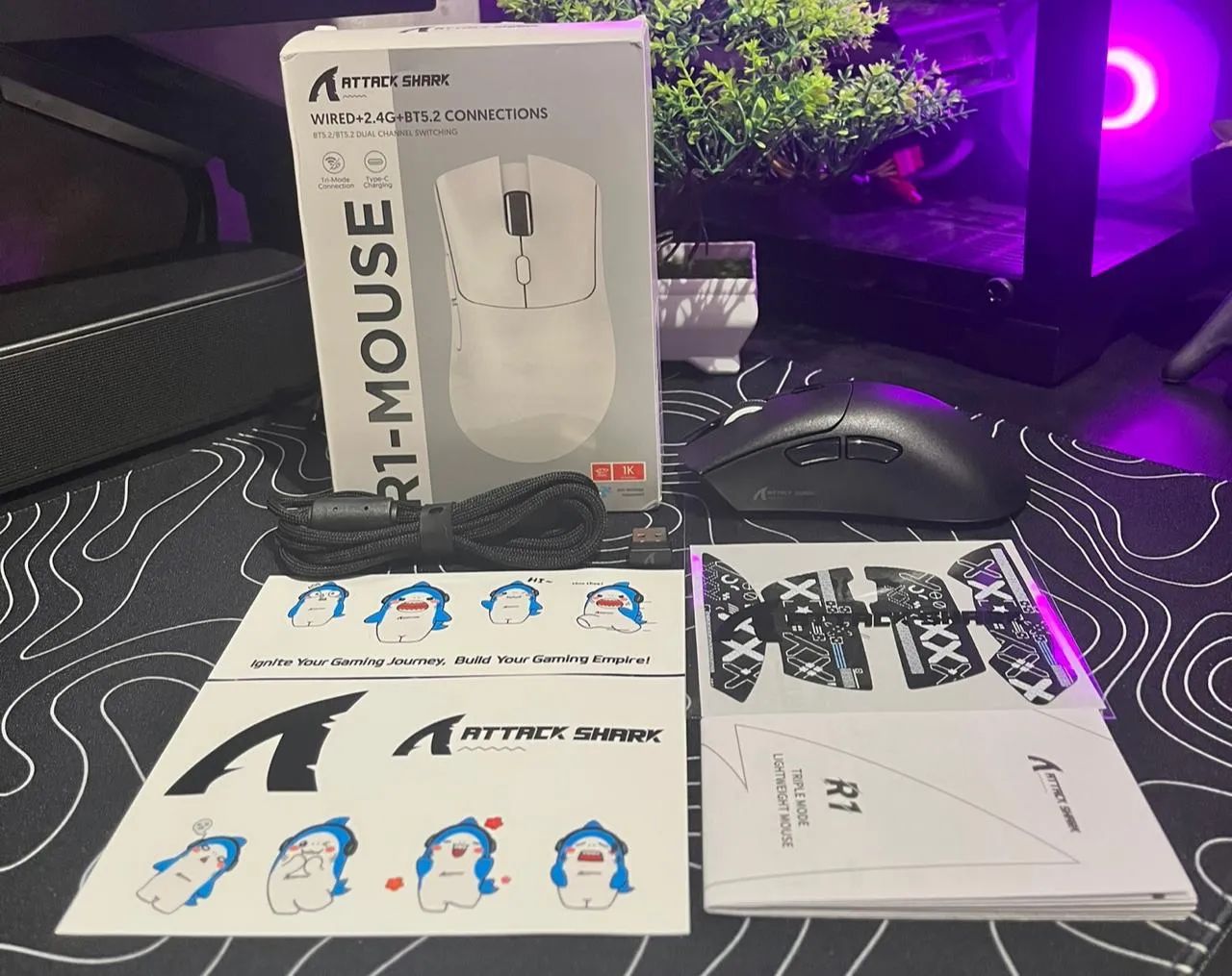 Mouse Attack Shark R1 Gamer  - Foto 4