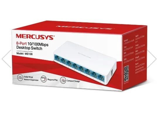Switch 8 portas MS108 Mercusys 100Mbps