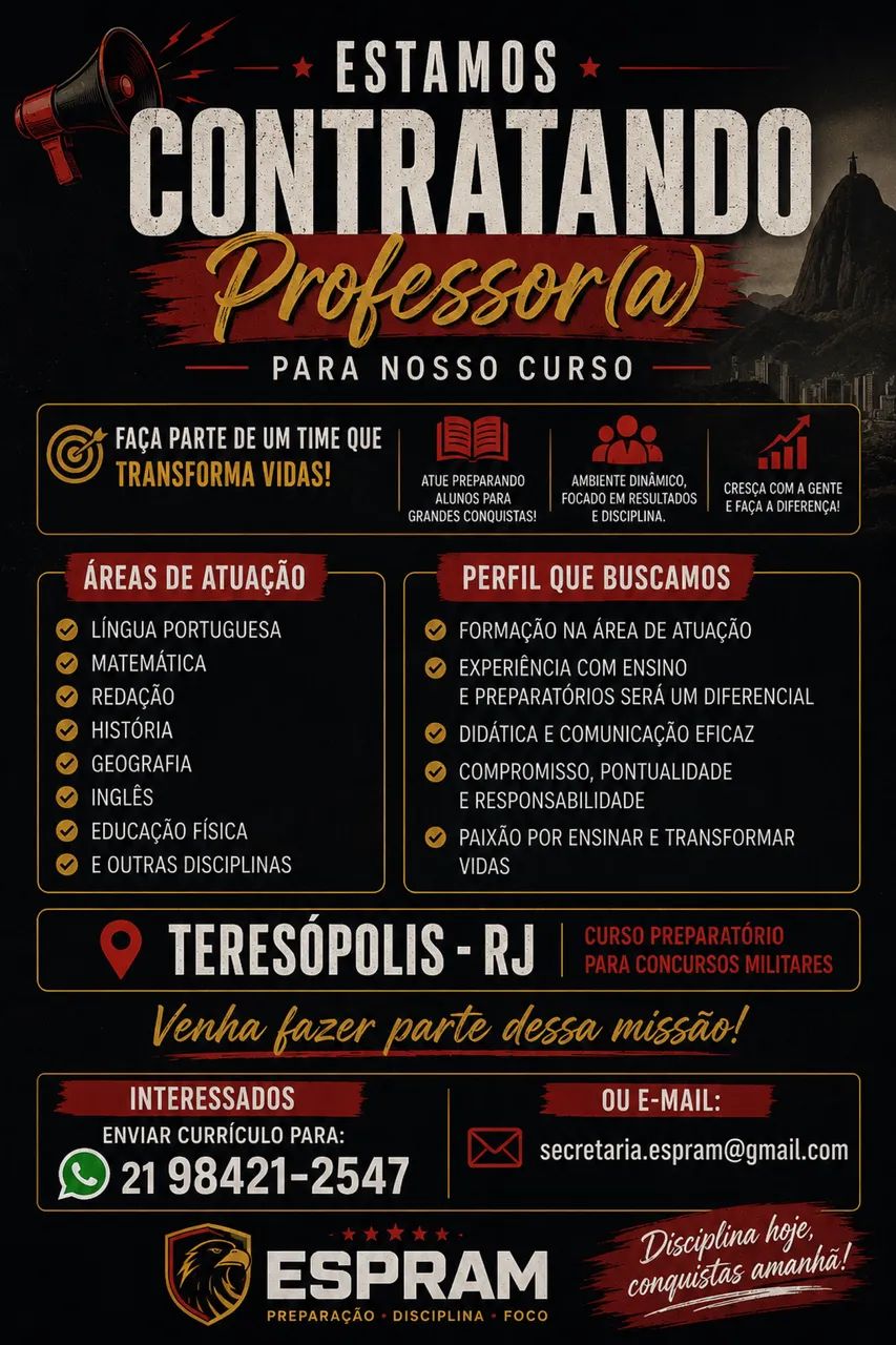 Vaga para professor 