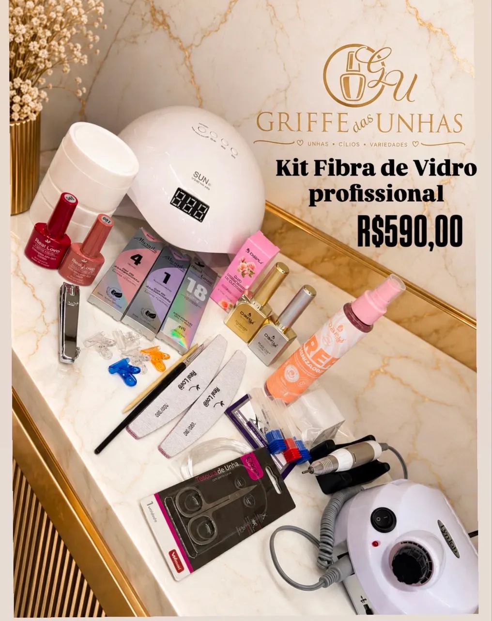 Kit alongamento de unha 