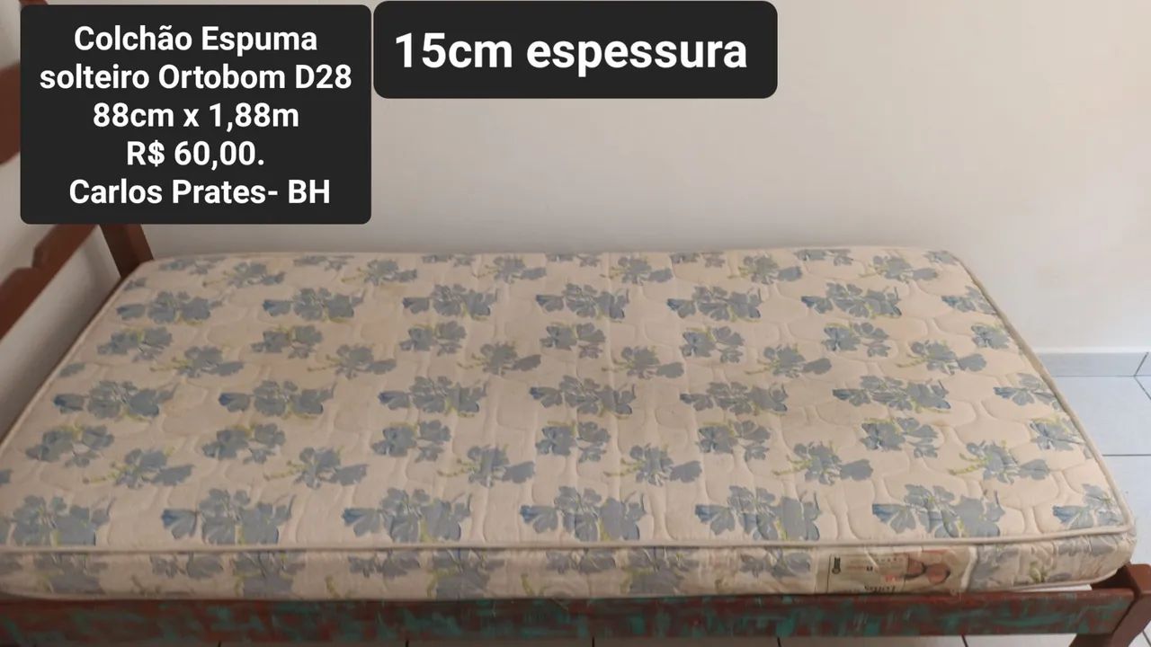 Colchão solteiro D-28 Ortobom 