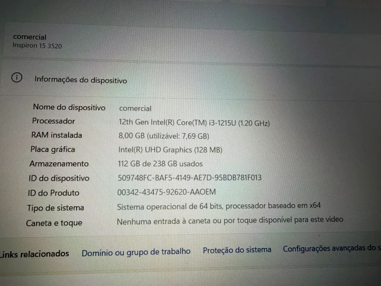 Notebook Dell INSPIRON 15 3520 - Foto 2