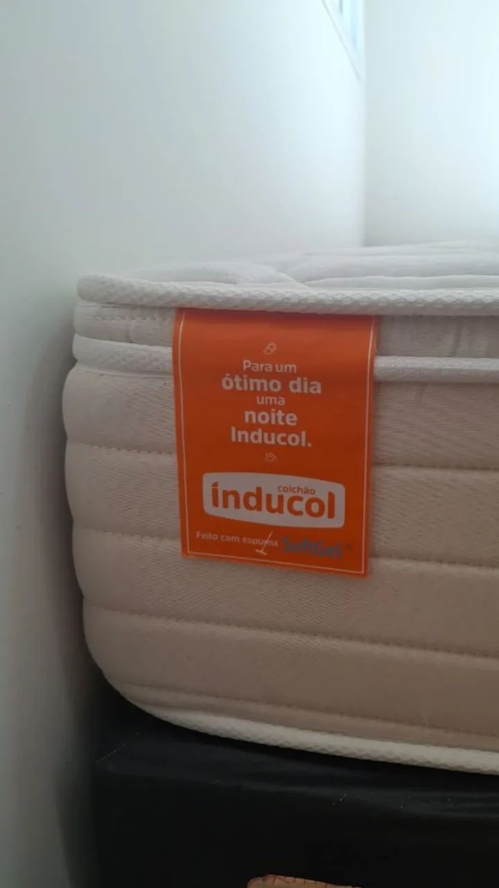 Cama Box Casal Inducol Real Molas Ensacadas Excelente Estado - Foto 3