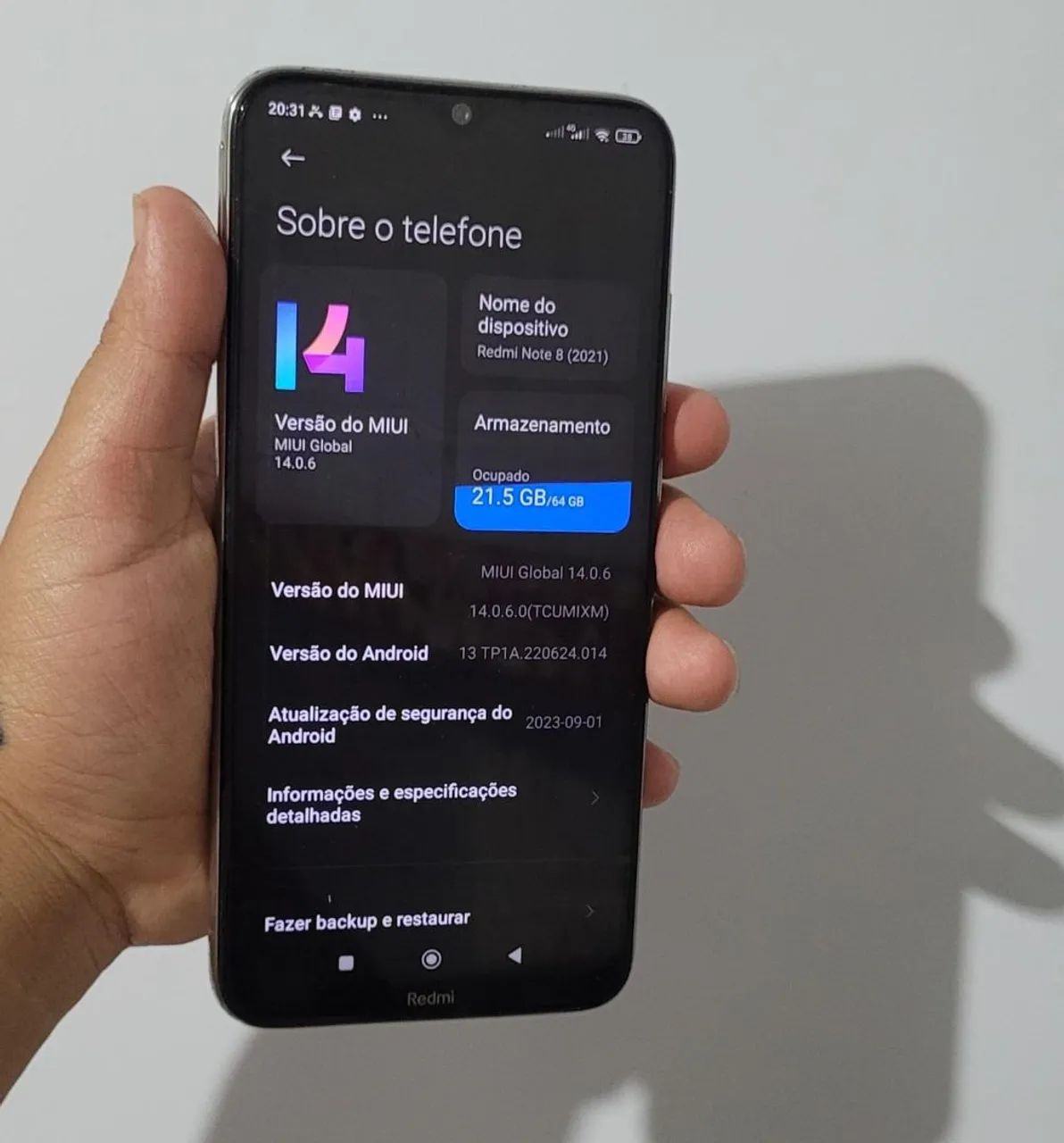 Redmi note 8 64gb detalhe tela afeta nada sem tricando todo original  - Foto 3