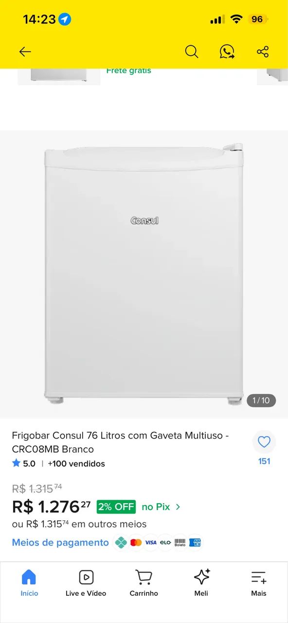 Frigobar 76 litros com gavetas multiuso - Foto 4