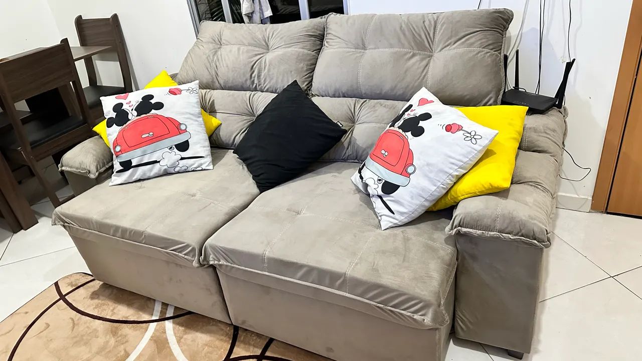 Sofá retrátil e inclinável molas ensacados novo - Foto 2