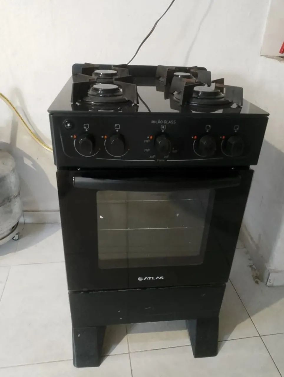 VENDO FOGÃO AUTOMÁTICO ATLAS 4 BOCA TAMPO DE VIDRO SEMI NOVO MORO EM CG