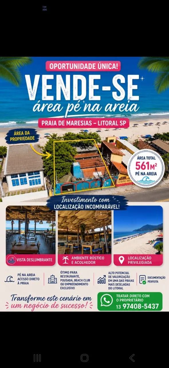 Propriedade Pé na areia em Maresias 
