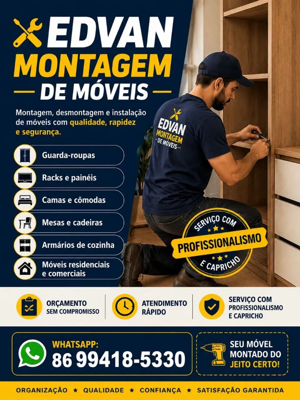 Montador de móveis profissional 