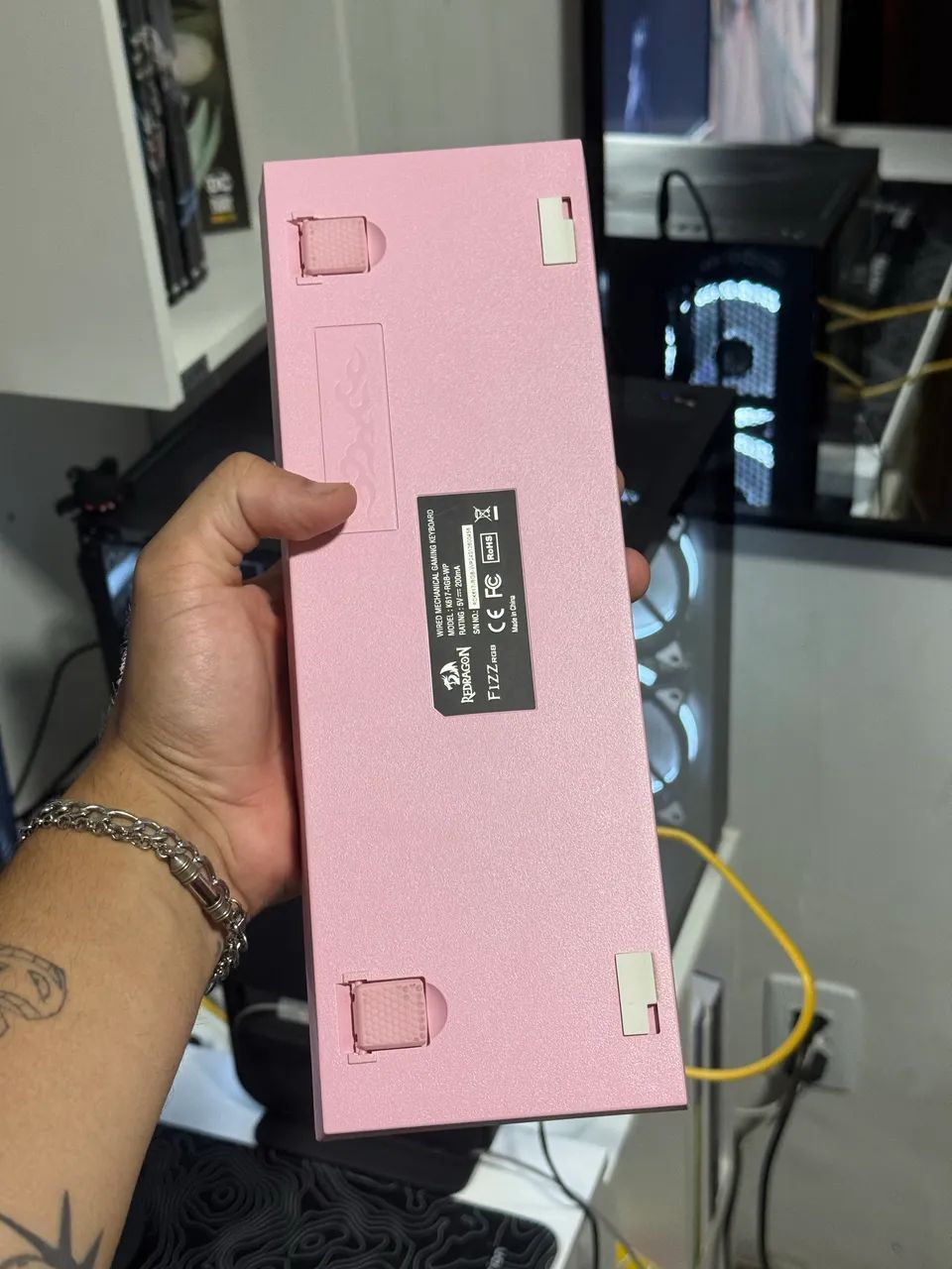 Teclado mecânico rosa  - Foto 2