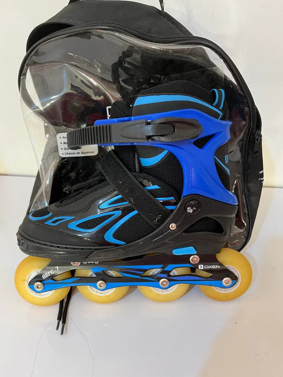 Patins Oxer Light - In Line - Fitness - ABEC 7 - Ajustável - tamanho 33 ao 36 - Foto 6