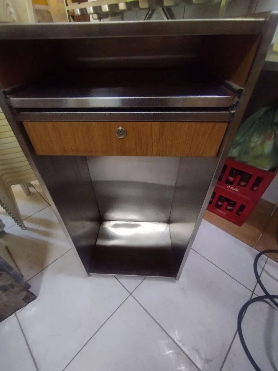 Vendo balcao aço inox com gaveta e escoradeira retratio - Foto 3