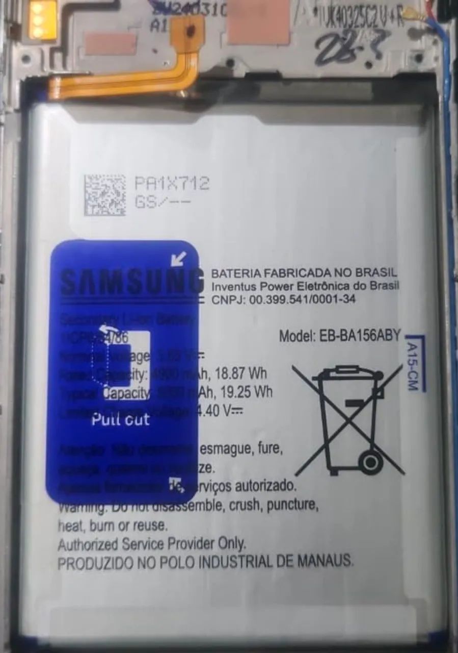 Bateria original retirada do samsung a15