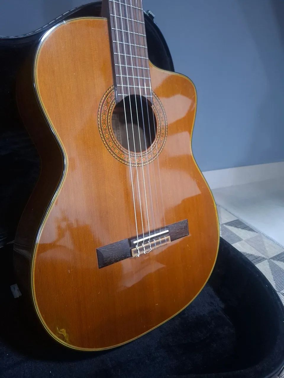 RARO!!! Violão Takamine CD132SC Clássico Japão, ano 2000, preamp DSP AD-1, case rígida  - Foto 4