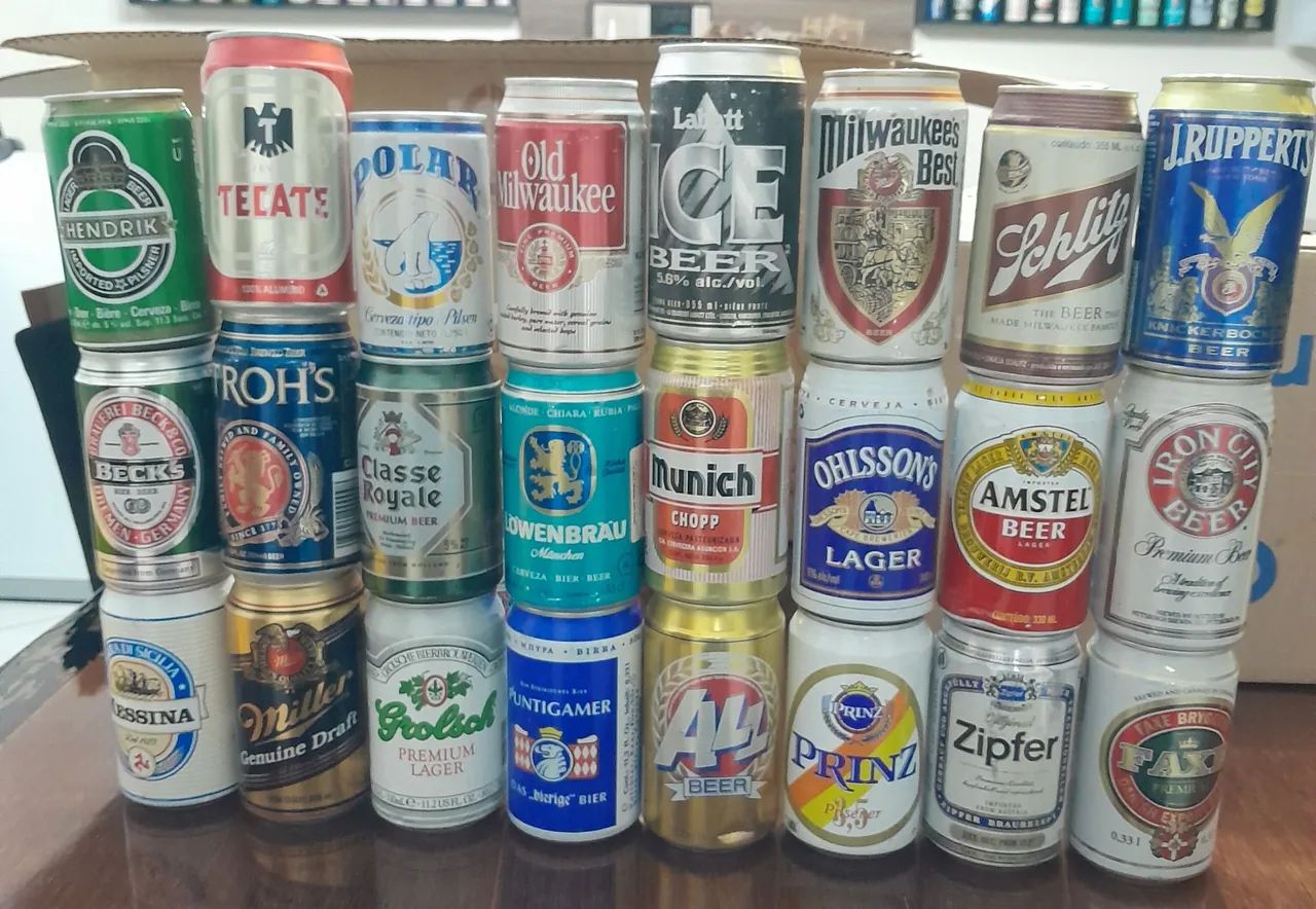 Colecao 24 latas cervejas antigas  - Foto 2