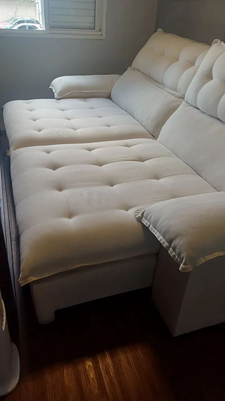 Sofá Retrátil 2,70x1,80 - Lindo Apenas 2 anos e em Ótimo estado - Foto 3