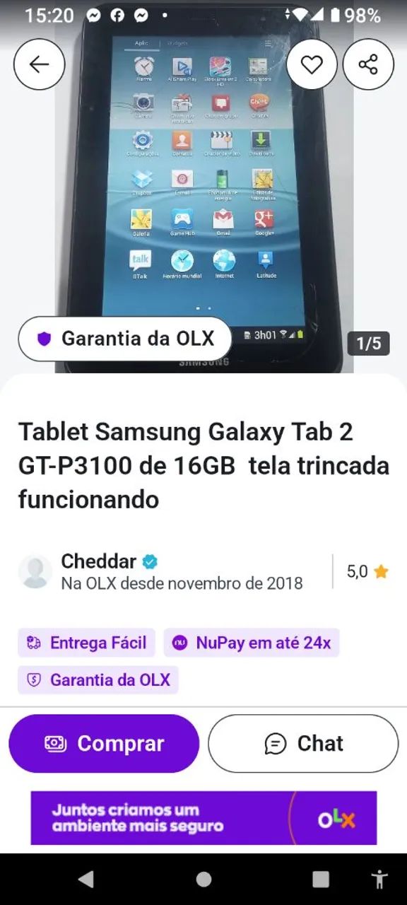 Tablet usado GT 1300