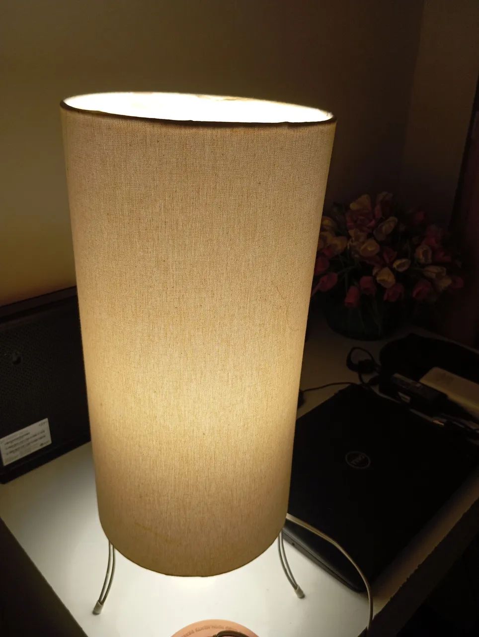 Luminaria De Mesa Redondo Com Cupula Abajur Quarto Sala