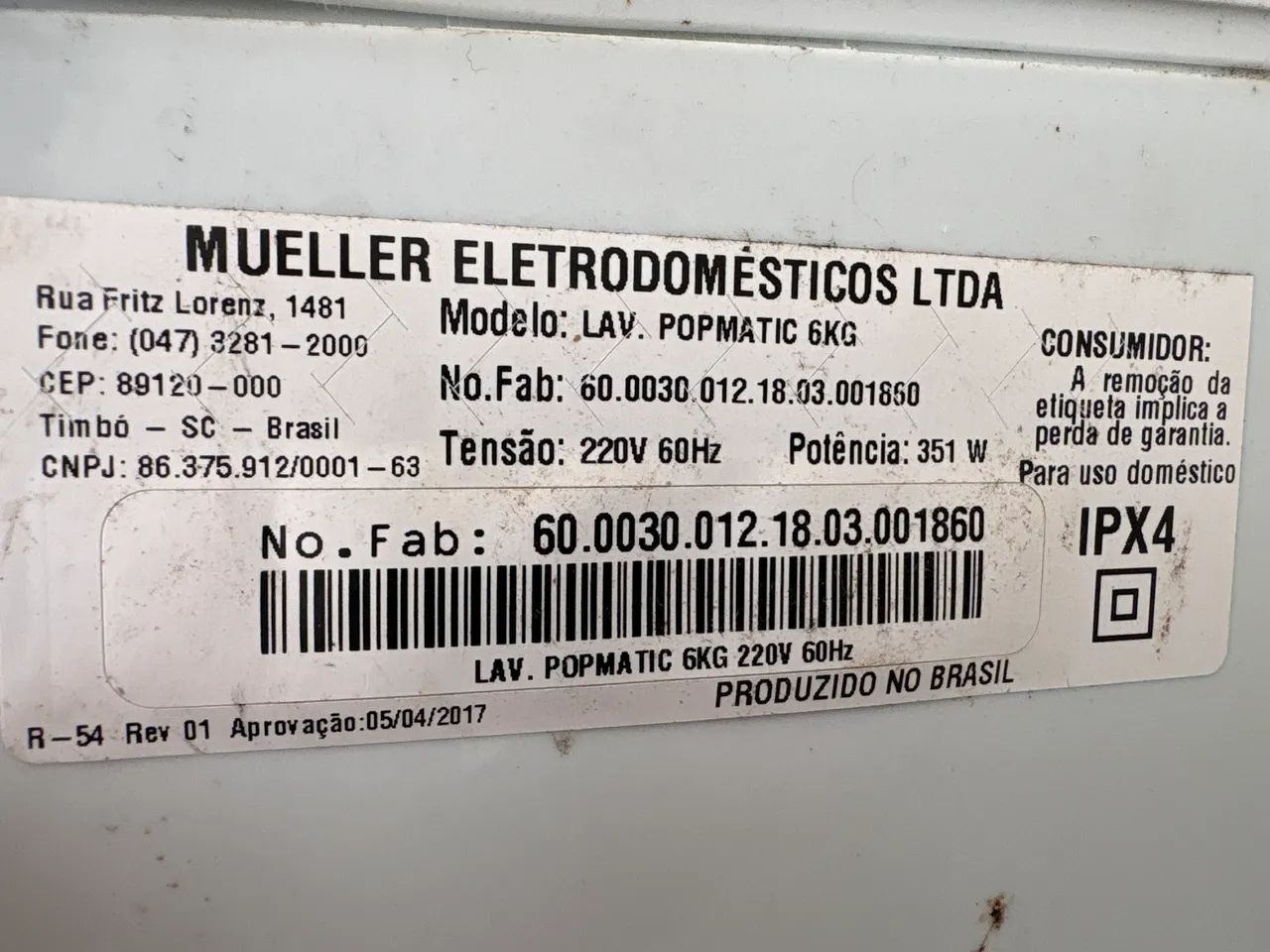 Máquina de lavar PopMatic Mueller 6kg - Foto 5