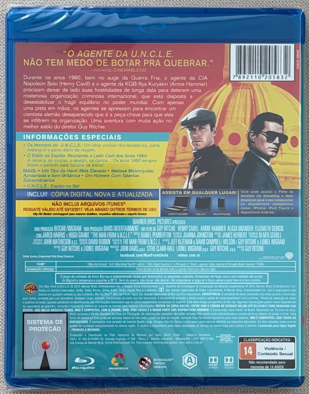 Blu-ray O Agente da U.N.C.L.E. (original e lacrado) - Foto 2