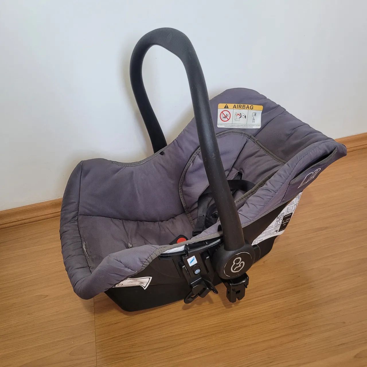 Carrinho de Bebê Moisés Galzerano Olympus + Bebê Conforto Grid Black + Base de Fixação  - Foto 4
