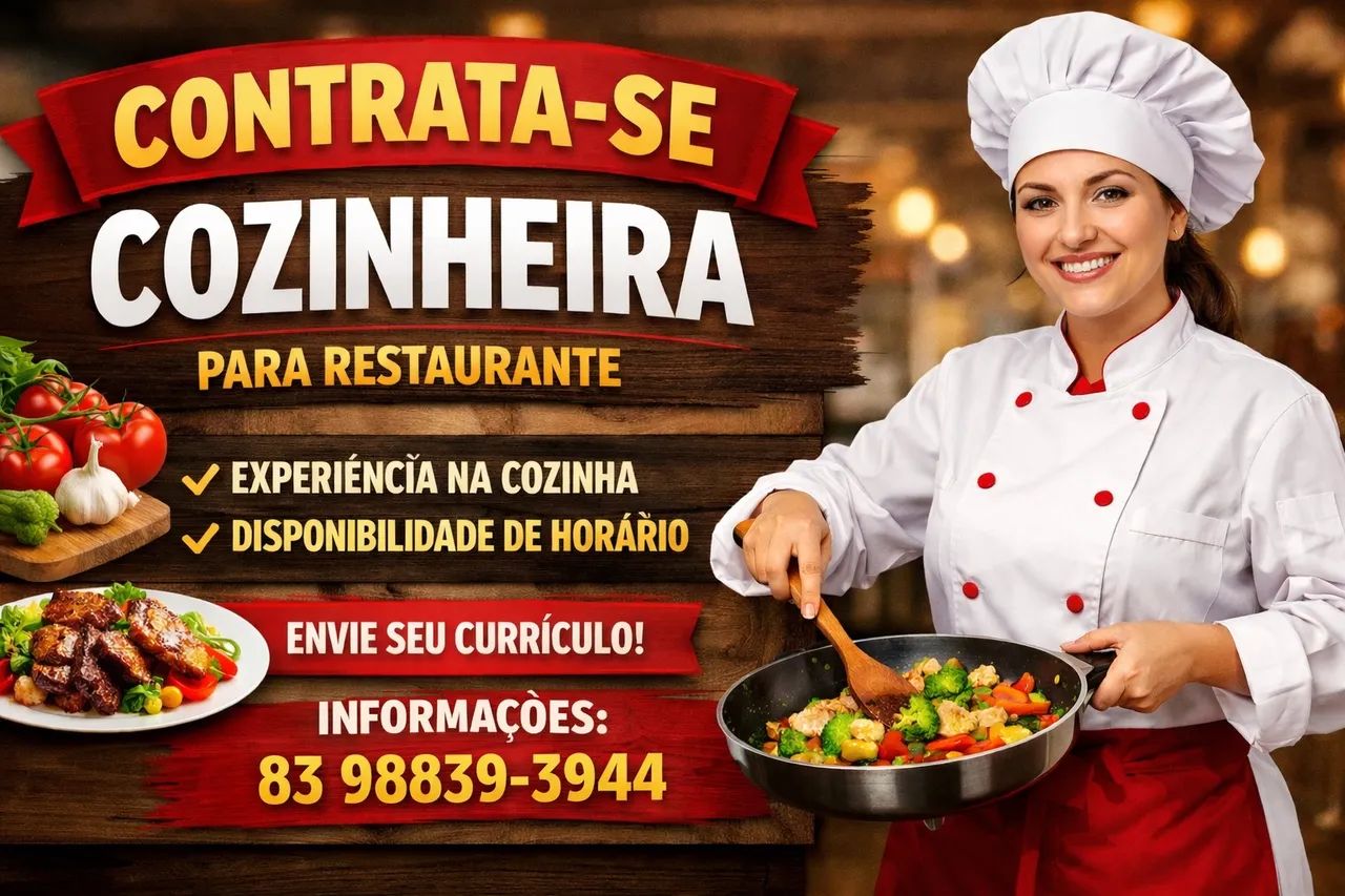 Contrata-se cozinheira 