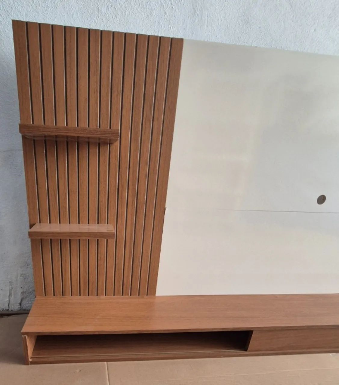 Painel para TV Bento Tv até 60 Polegadas c/ 1 Porta de Correr e 2 Nichos - Foto 3