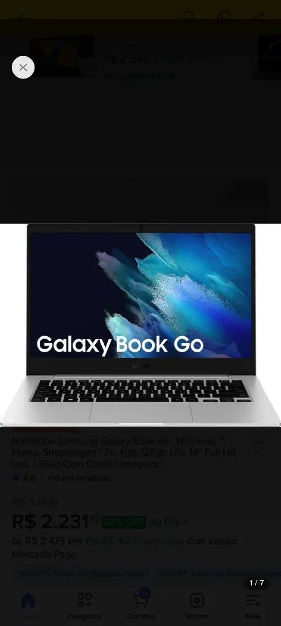 Notebook Samsung Galaxy  - Foto 2