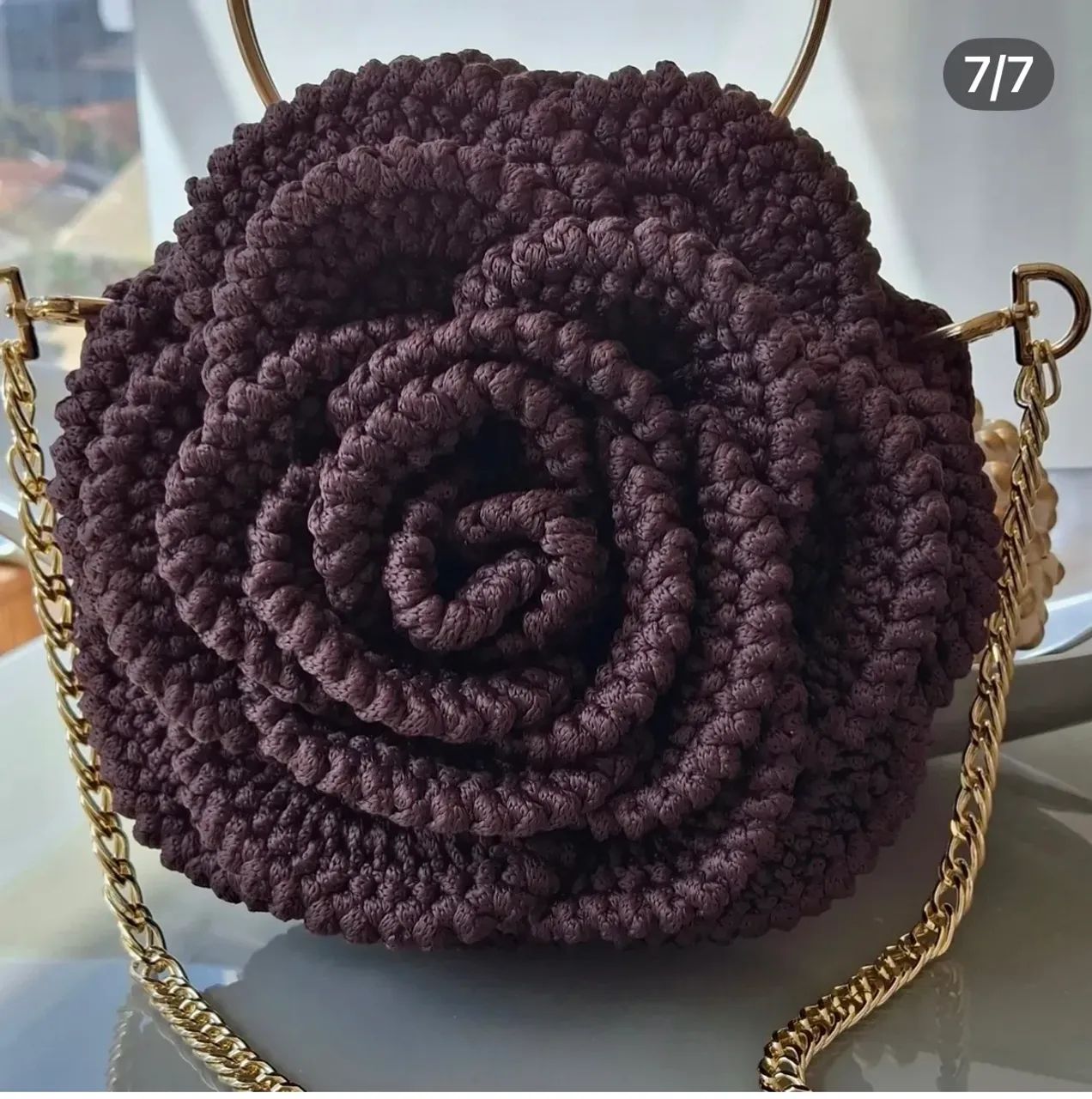 Bolsa Flor de Crochê  - Foto 2