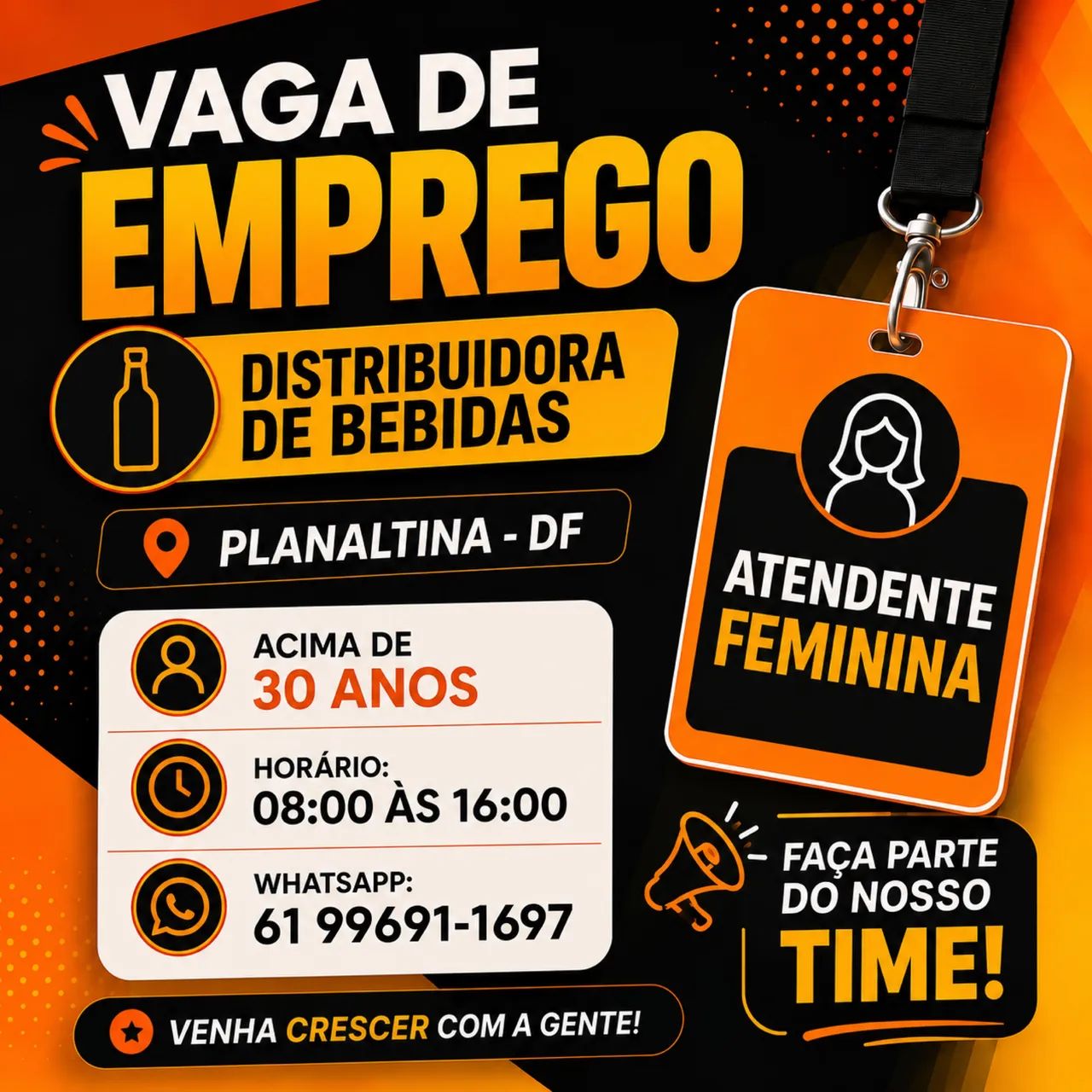 CONTRATA- SE ATENDENTE FEMININA