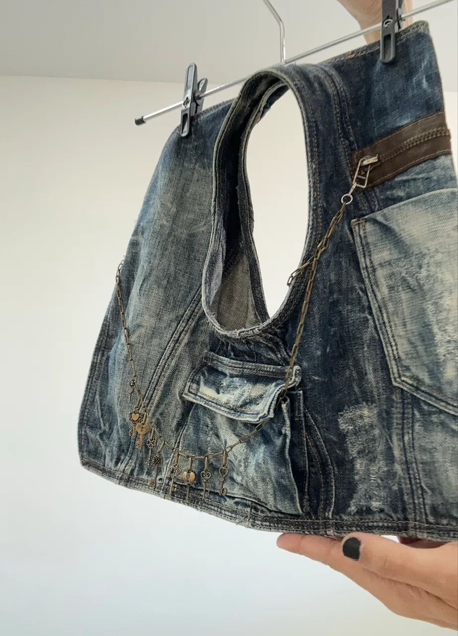 Colete/bolsa Jeans 2 em 1  - Foto 5