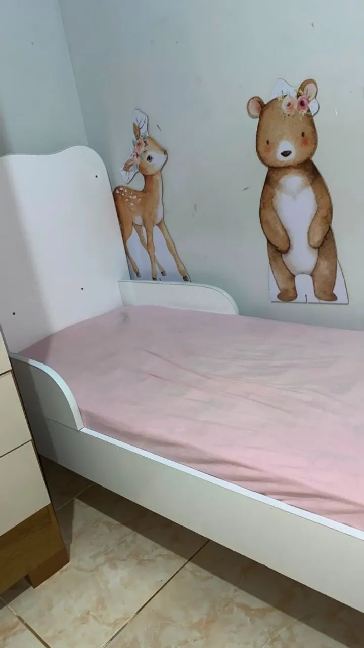 Cama infantil com colchão e bebê conforto  - Foto 2